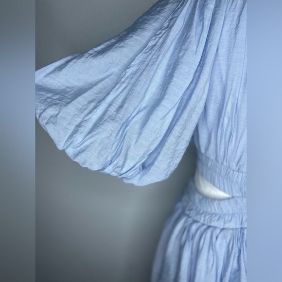CUTOUT PUFF SLEEVES MINI DRESS BABY BLUE PLAYFUL
SILHOUETTE SUMMER PREPPY MED - Picture 8 of 16